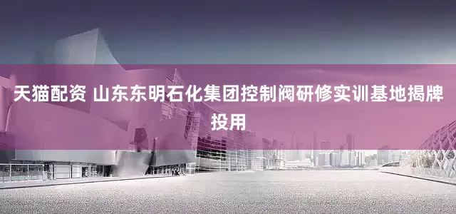 天猫配资 山东东明石化集团控制阀研修实训基地揭牌投用
